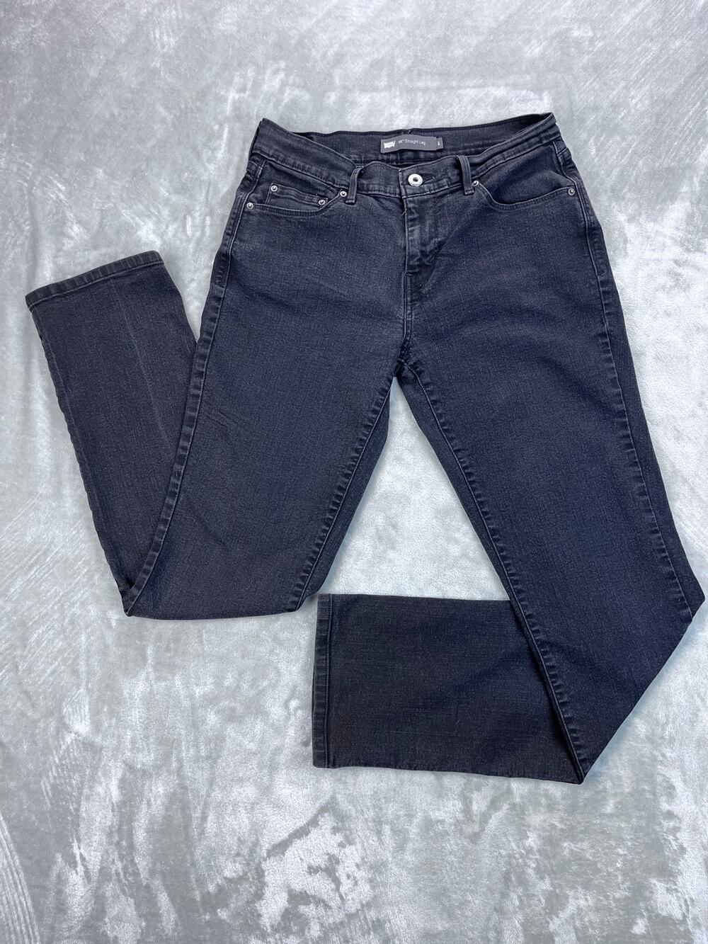 Levi’s 515 Straight Leg Jeans Black Faded Size 4